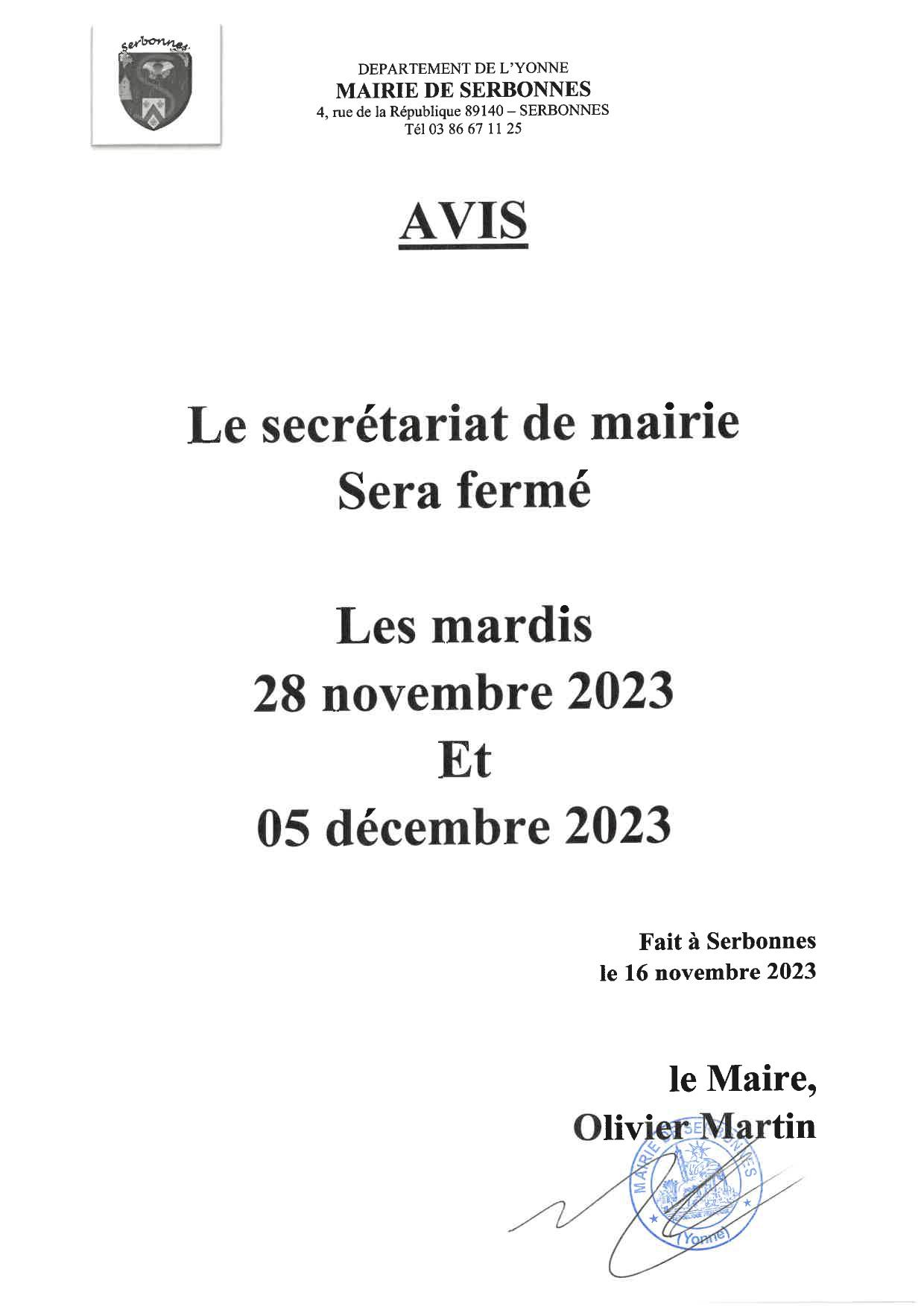 Fermeture mairie 28 11 et 05 12 page 0001
