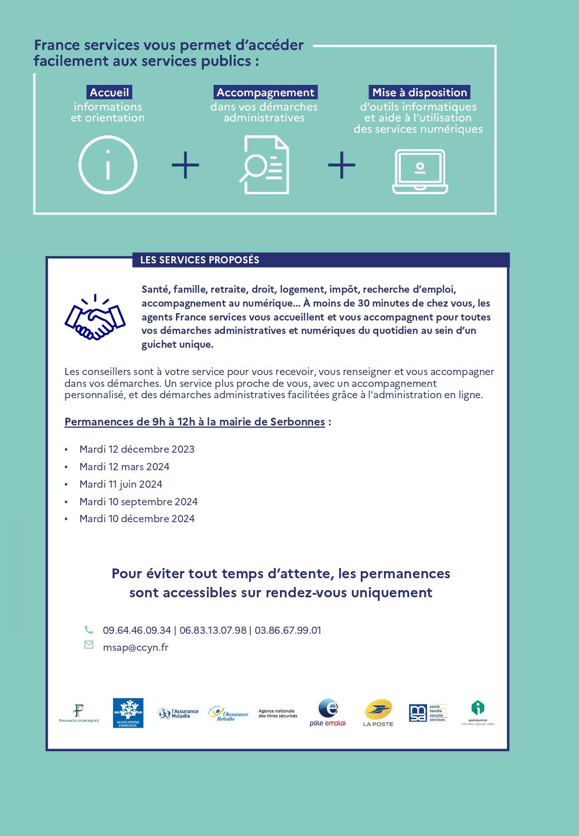 Flyer permanences france services serbonnes page 0002