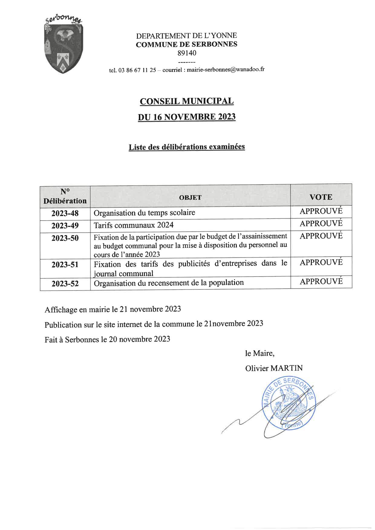 Liste deliberation cm 16112023 page 0001