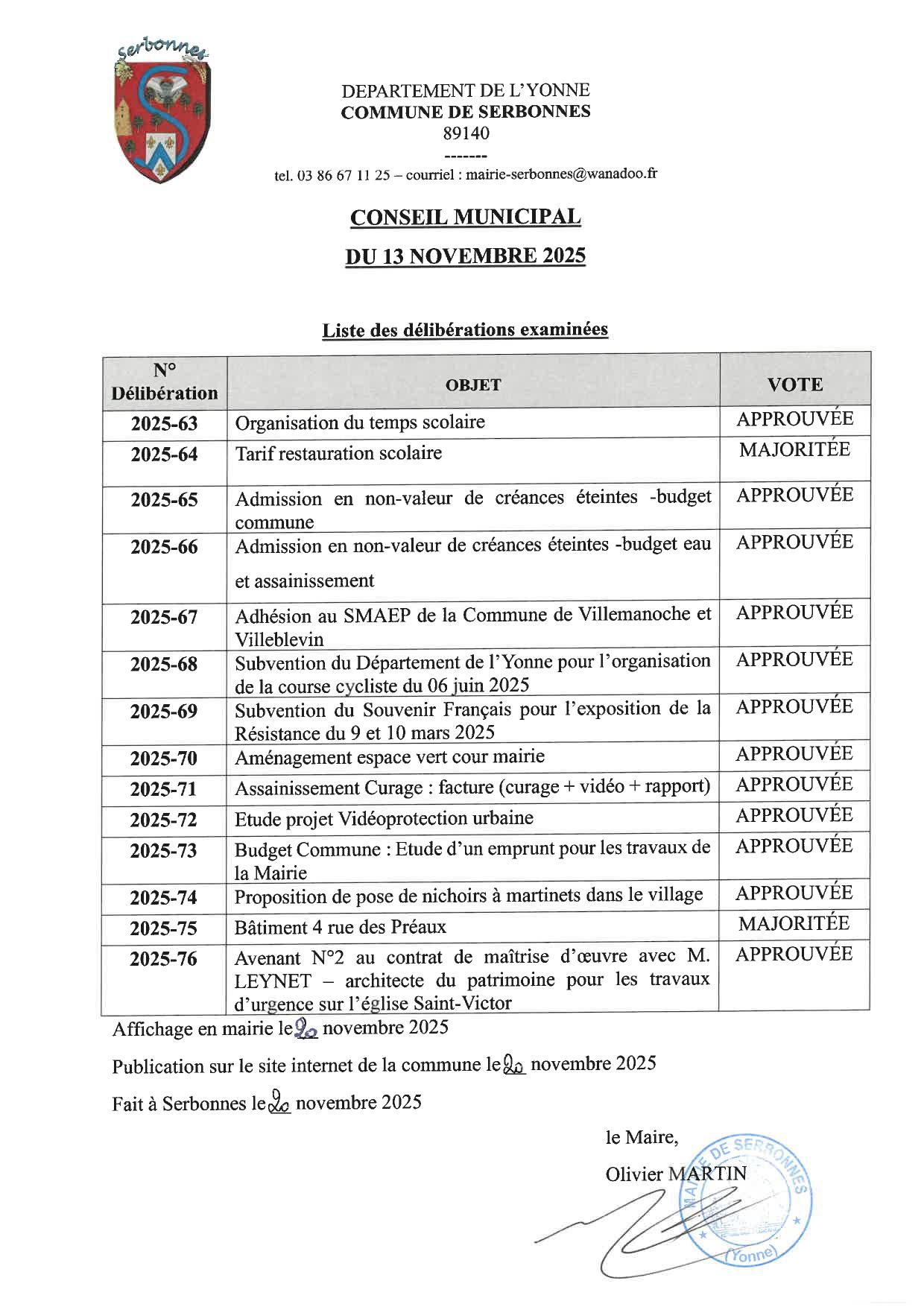 Liste deliberations cm 13 11 2025 page 0001